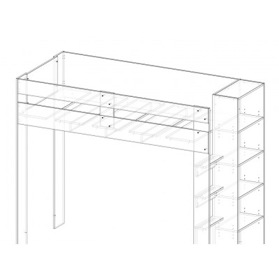 Split upper bunk guard rail modification